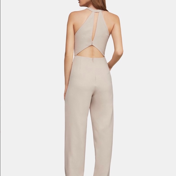 BCBGMAXAZRIA Stretch-Crepe Halter Jumpsuit - Picture 2 of 2